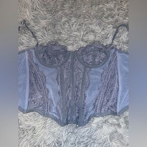 Urban Outfitters Blue Corset with lace details